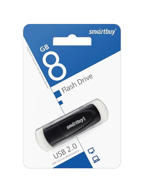 Флеш-память SmartBuy UFD 2.0 008GB Scout Black (SB008GB2SCK)