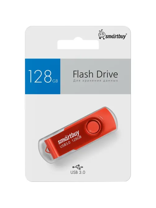 Флеш-память Smartbuy UFD 3.0/3.1 128GB Twist Red (SB128GB3TWR)