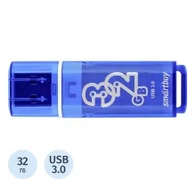 Флеш-память SmartBuy UFD 3.0/3.1 032GB Glossy series Dark Blue(SB32GBGS-DB)