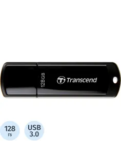 Флеш-память Transcend JetFlash 700, 128Gb, USB 3.1 G1, чер, TS128GJF700