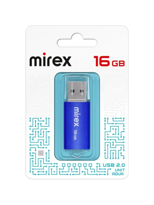 Флеш-память Mirex USB UNIT AQUA 16Gb (13600-FMUAQU16 )