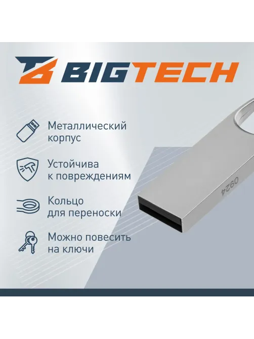 Флеш-память BigTech UFD008, USB2.0, 64GB