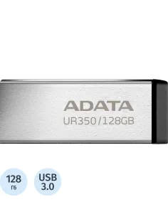 Флеш-память ADATA USB3.2 128G BLACK UR350-128G-RSR/BK