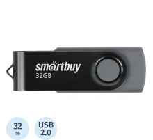 Флеш-память SmartBuy UFD 2.0 032GB Twist Black (SB032GB2TWK)