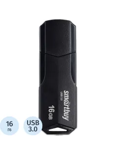 Флеш-память Smartbuy UFD 3.0/3.1 16GB CLUE Black (SB16GBCLU-K3)