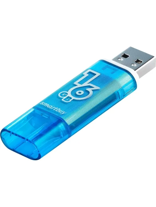 Флеш-память Smartbuy Glossy, 16Gb, USB 2.0, гол, SB16GBGS-B