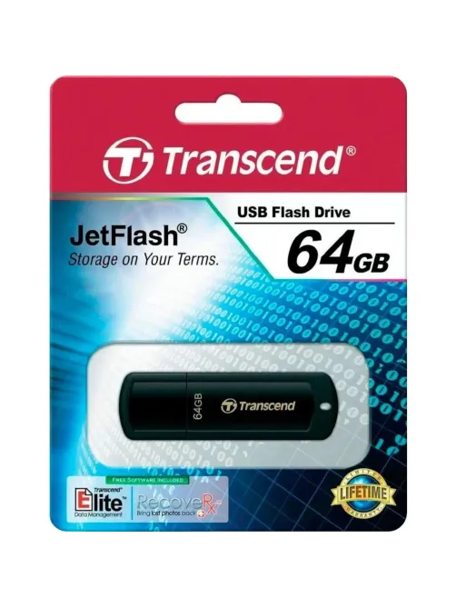 Флеш-память Transcend JetFlash 350, 64Gb, USB 2.0, чер, TS64GJF350