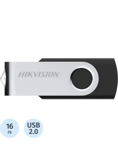Флеш-память HIKVision M200S 16Gb/USB 2.0/Черный/Серебр (HS-USB-M200S/16G)