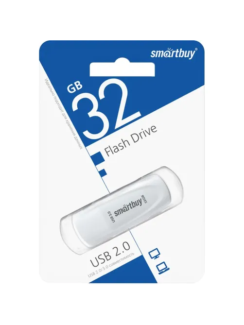 Флеш-память Smartbuy UFD 3.0/3.1 32GB Scout White (SB032GB3SCW)