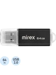 Флеш-память Mirex USB UNIT BLACK 64Gb (13600-FMUUND64 )