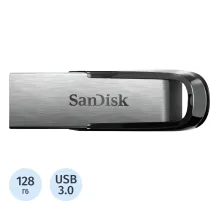Флеш-память SanDisk Ultra Flair, 128Gb, USB 3.0, с/чер, SDCZ73-128G-G46