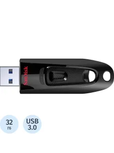 Флеш-память SanDisk Ultra, 32Gb, USB 3.0, чер, SDCZ48-032G-U46