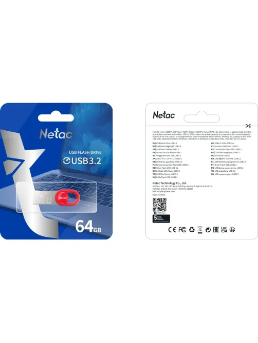 Флеш-память Netac UM2 USB3.2 64GB