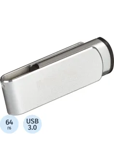 Флеш-память Promega Jet 64GB USB3.0 серебро, металл, под лого NTU388U3064GB