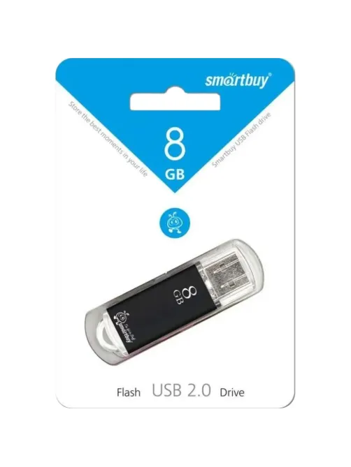 Флеш-память Smartbuy V-Cut, 8Gb, USB 2.0, чер, SB8GBVC-K