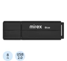 Флеш-память Mirex USB LINE BLACK 8Gb (13600-FMULBK08 )