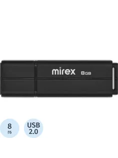 Флеш-память Mirex USB LINE BLACK 8Gb (13600-FMULBK08 )