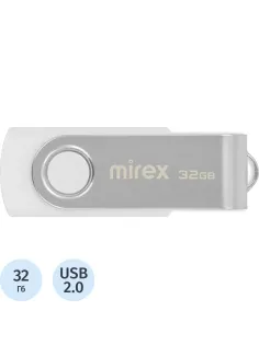 Флеш-память Mirex USB SWIVEL WHITE 32Gb (13600-FMUSWT32 )