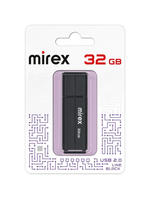 Флеш-память Mirex USB LINE BLACK 32Gb (13600-FMULBK32 )