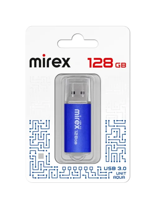 Флеш-память Mirex USB 3.0 UNIT AQUA 128Gb (13600-FM3UA128 )