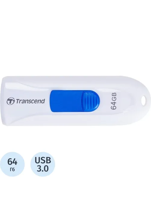 Флеш-память Transcend JetFlash 790, 64Gb, USB 3.1 G1, б/син, TS64GJF790W