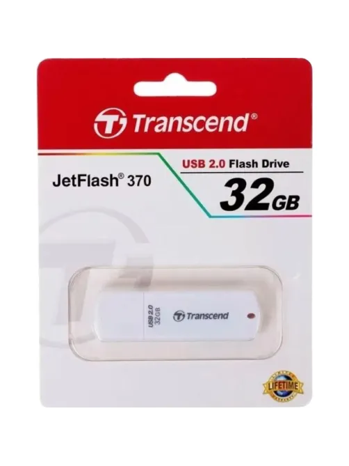 Флеш-память Transcend JetFlash 370, 32Gb, USB 2.0, бел, TS32GJF370
