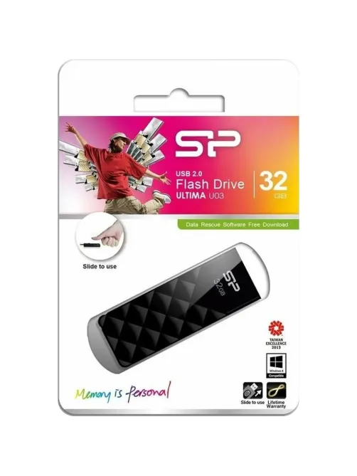 Флеш-память Silicon Power Ultima U03, 32Gb, USB 2.0, чер, SP032GBUF2U03V1K