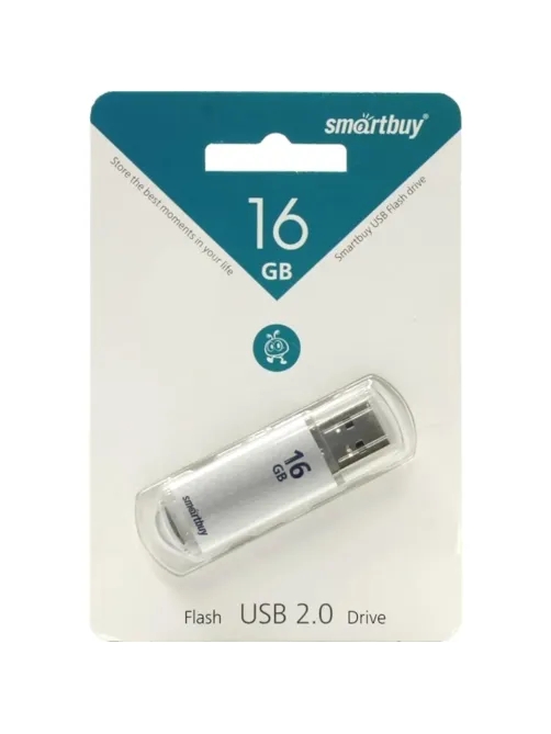 Флеш-память Smartbuy V-Cut, 16Gb, USB 2.0, сереб, SB16GBVC-S