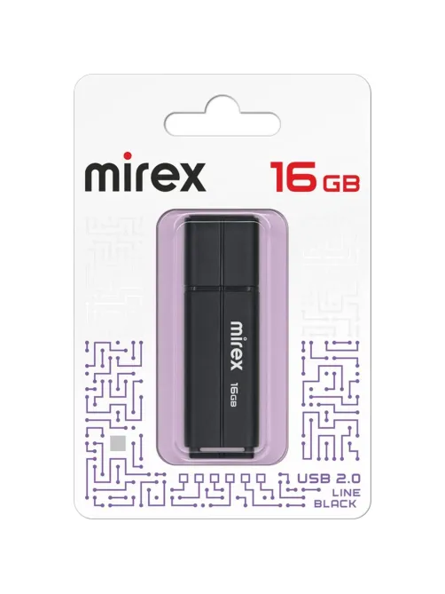 Флеш-память Mirex USB LINE BLACK 16Gb (13600-FMULBK16 )