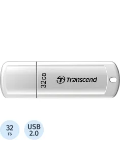 Флеш-память Transcend JetFlash 370, 32Gb, USB 2.0, бел, TS32GJF370