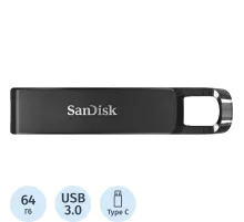 Флеш-память 64GB SanDisk CZ460 Ultra Type-C, USB Type-C, Black