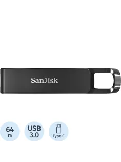 Флеш-память 64GB SanDisk CZ460 Ultra Type-C, USB Type-C, Black