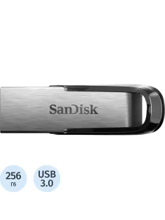Флеш-память SanDisk Ultra Flair 256GB/USB-3.0/серебр(SDCZ73-256G-G46)