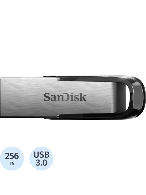 Флеш-память SanDisk Ultra Flair 256GB/USB-3.0/серебр(SDCZ73-256G-G46)