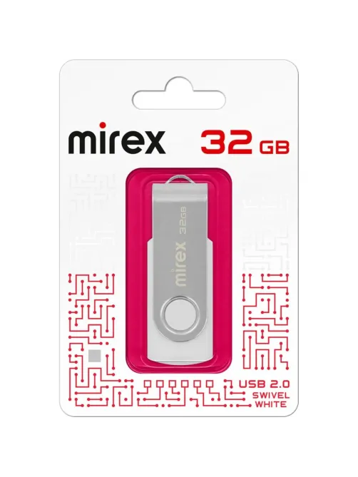 Флеш-память Mirex USB SWIVEL WHITE 32Gb (13600-FMUSWT32 )