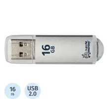 Флеш-память Smartbuy V-Cut, 16Gb, USB 2.0, сереб, SB16GBVC-S