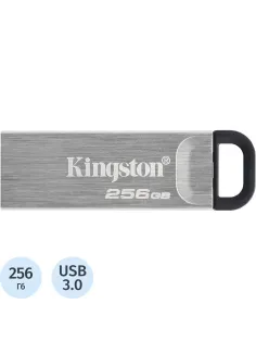 Флеш-память Kingston DataTraveler Kyson, USB 3.2 G1, сереб, DTKN/256GB