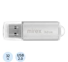 Флеш-память Mirex USB UNIT SILVER 32Gb (13600-FMUUSI32 )