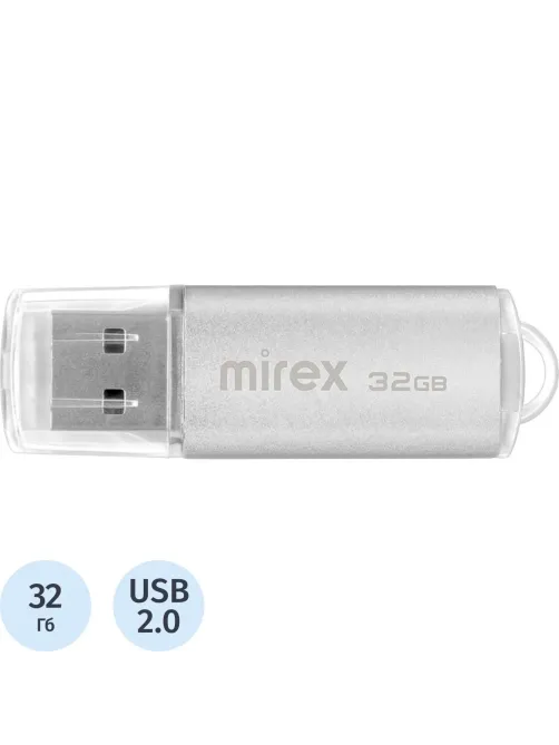 Флеш-память Mirex USB UNIT SILVER 32Gb (13600-FMUUSI32 )