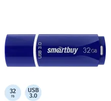Флеш-память Smartbuy UFD 3.0 32GB Crown Blue (SB32GBCRW-Bl) - [bulk