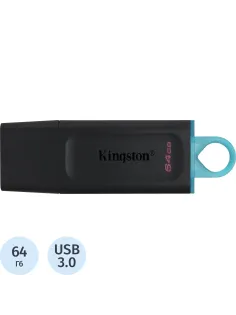 Флеш-память Kingston DataTraveler Exodia, USB 3.2 G1, син/чер, DTX/64GB