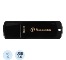 Флеш-память Transcend JetFlash 350, 16Gb, USB 2.0, чер, TS16GJF350