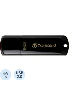Флеш-память Transcend JetFlash 350, 64Gb, USB 2.0, чер, TS64GJF350