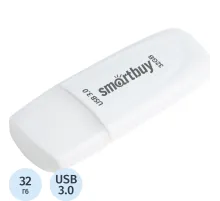 Флеш-память Smartbuy UFD 3.0/3.1 32GB Scout White (SB032GB3SCW)