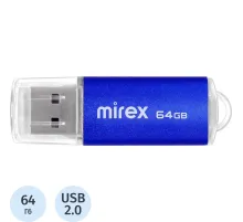 Флеш-память Mirex USB UNIT AQUA 64Gb (13600-FMUAQU64 )