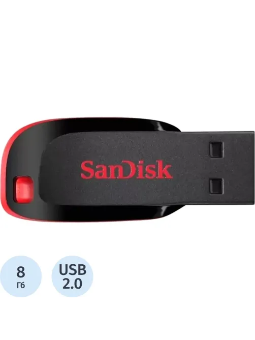 Флеш-память SanDisk Cruzer Blade USB 2.0-8GB/черный (SDCZ50-008G-B35)
