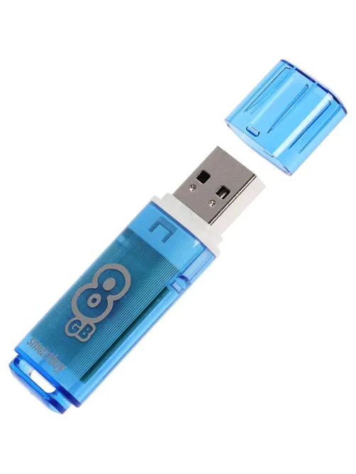 Флеш-память Smartbuy Glossy, 8Gb, USB 2.0, гол, SB8GBGS-B