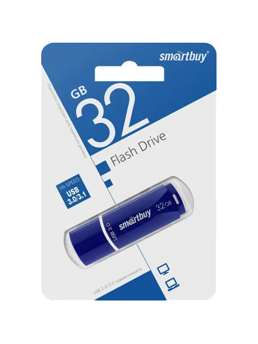 Флеш-память Smartbuy UFD 3.0 32GB Crown Blue (SB32GBCRW-Bl) - [bulk