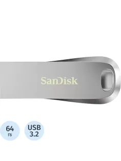 Флеш-память SanDisk Ultra Luxe USB 3.2 Gen1 64G серебр. SDCZ74-064G-G46