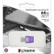 Флеш-память Kingston microDuo 3C, 64Gb, USB 3.1 G1, Type-C, DTDUO3CG3/64GB